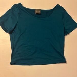 Olivia Rae Teal Crop Top
